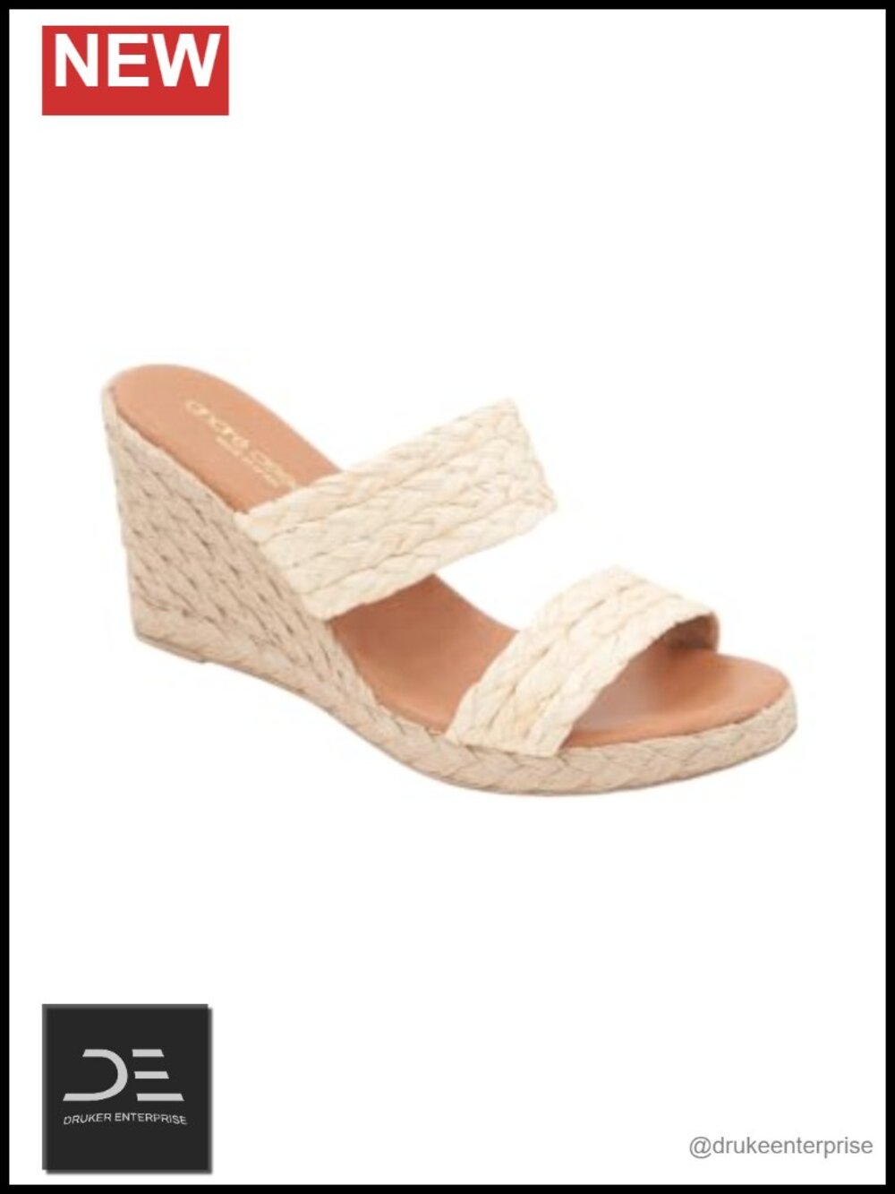 Espadrille Wedge Sandals - Raffia, Cushioned Insole, Handcrafted in Spain